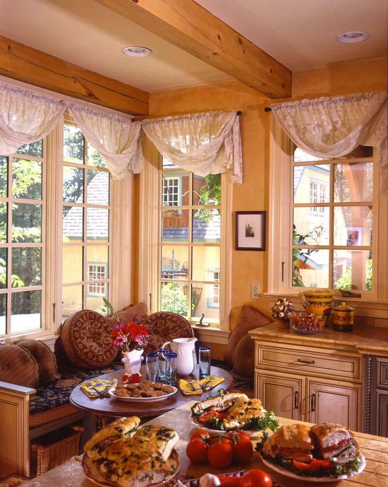 TuscanBreakfastBench Tuscan Style Breakfast Nook