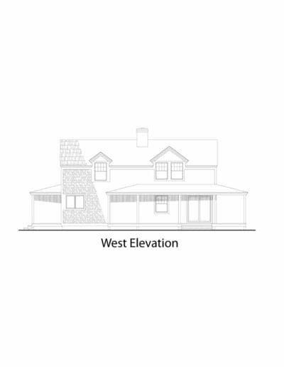 Hatteras 1500 west elevation