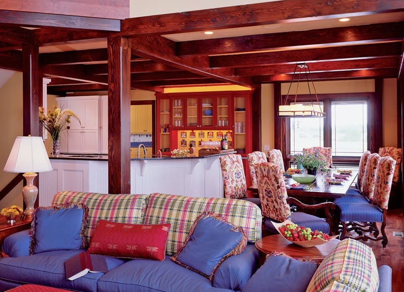 TPG#460_G - Copy Post and Beam Home with Dark Wood Finish