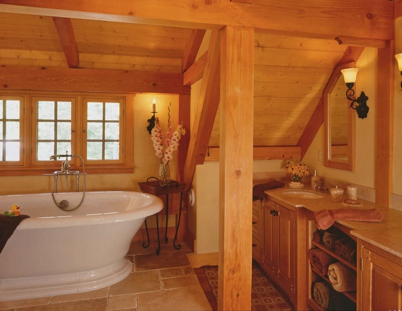 File0014 soaking tub in post and beam bathroom under window