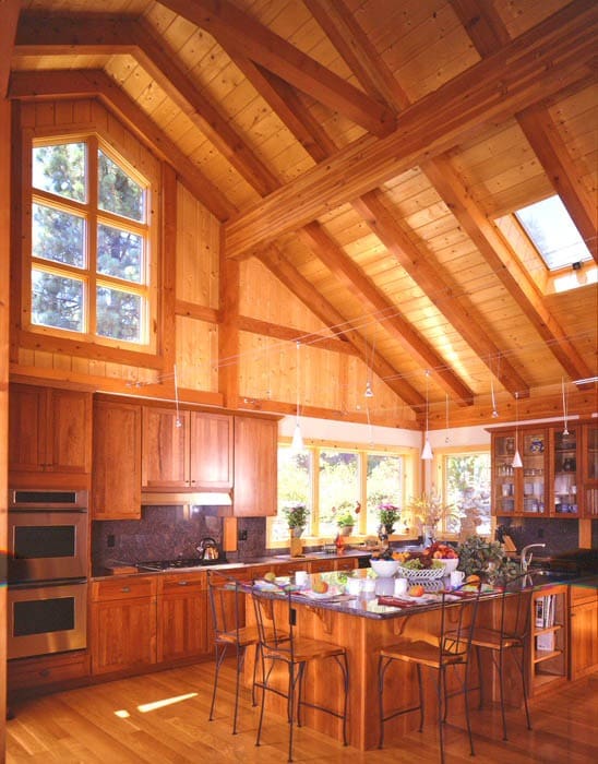 4456-04 post and beam lodge kitchen