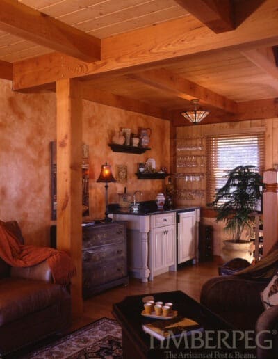 Cape Cod, MA (4647) den with small wet bar