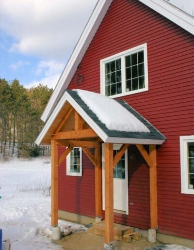 Habitat For Humanity, VT (T00212) view of entry way with timber frame