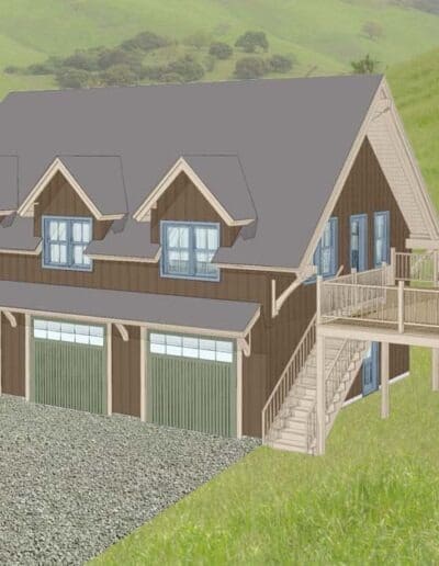 Mountain Ranch, CA (T01085) carriage house rendering