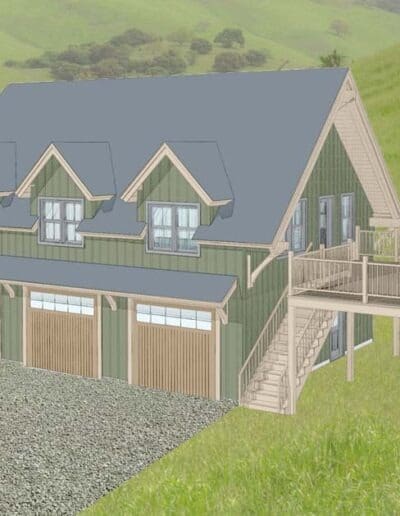Mountain Ranch, CA (T01085) carriage house rendering